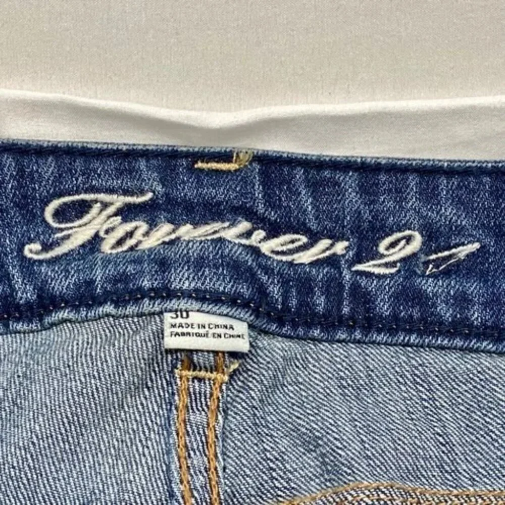 Forever 21 Flare Jeans Women's 30 Blue Medium Wash 5 Pocket Denim Jean Pants NWT